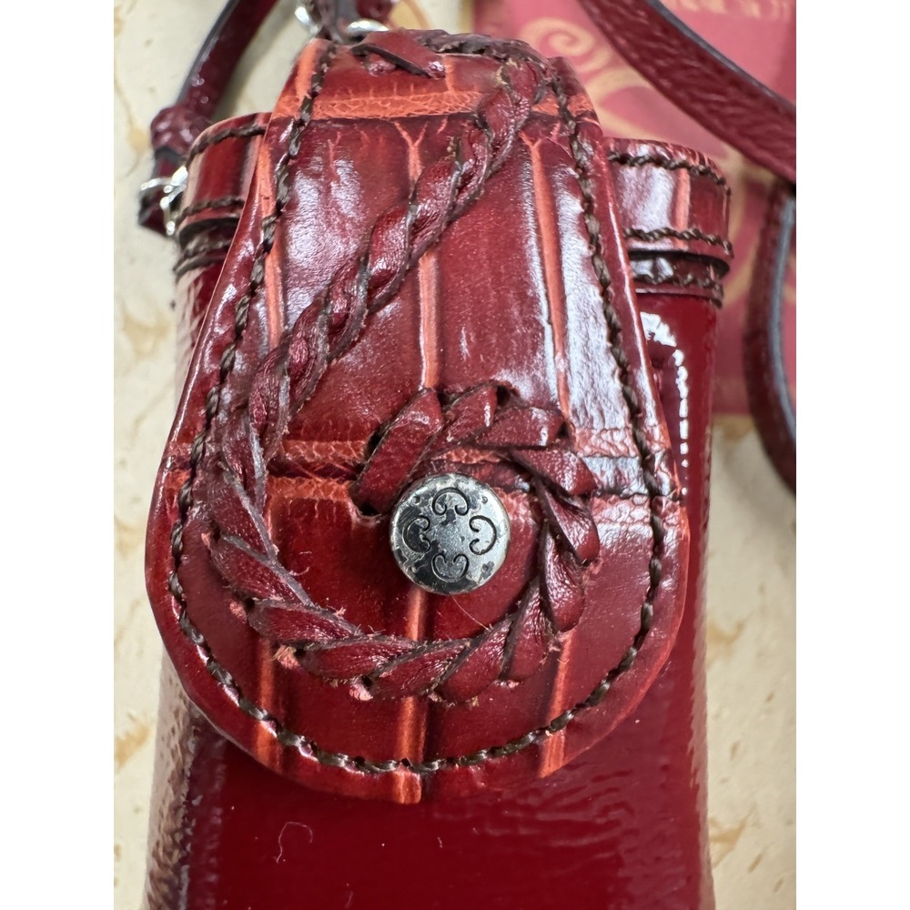 Brighton Crossbody Leather Cell Phone Case Credit Card Wallet Purse Red Vtg NWT